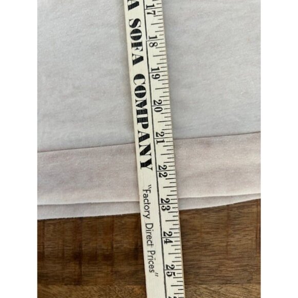 Yummy Sweater Co Raglan Burnout Crewneck Top Shirt Beige Cream Tan XL Thin SEE - Picture 10 of 10